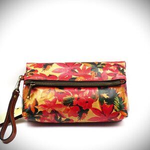 PATRICIA NASH Valerie Spring Multicolor Genuine Leather Fold Over Wristlet